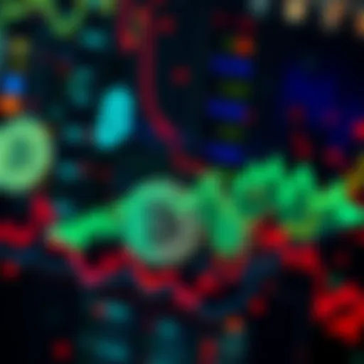 Graph showing a decline in cryptocurrency values with Bitcoin and Chainlink logos