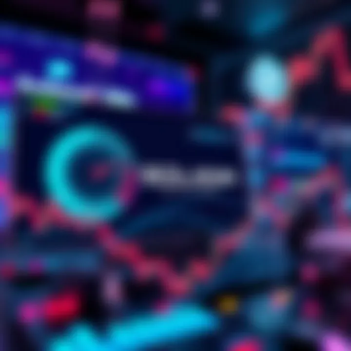 A graphic showing a fast copy trading bot interface with speed indicators and Solana logo in the background