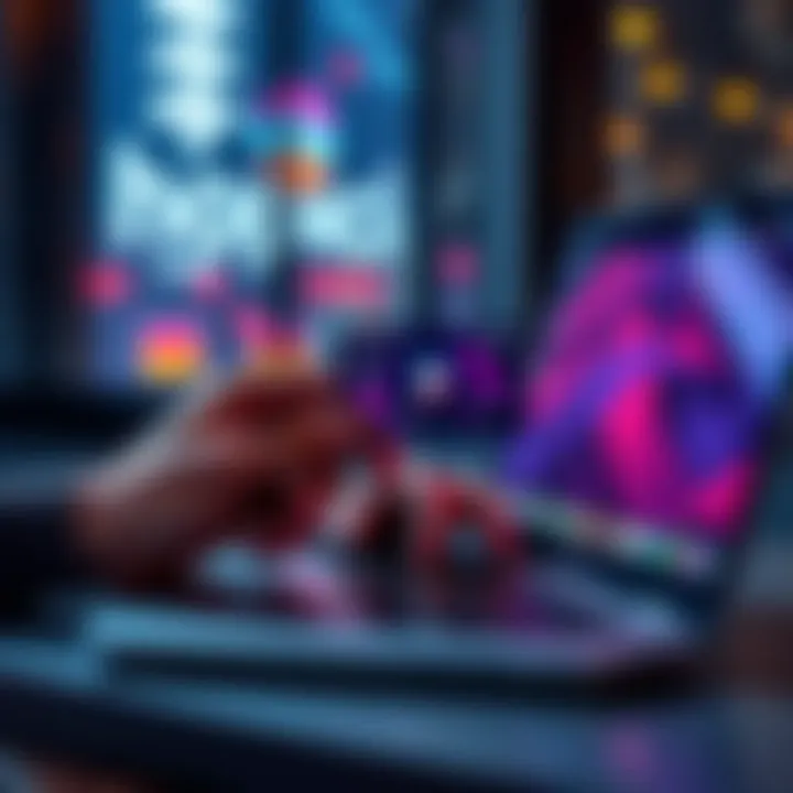 Person making a quick cryptocurrency purchase for Pokopia using BitMart Card on a laptop