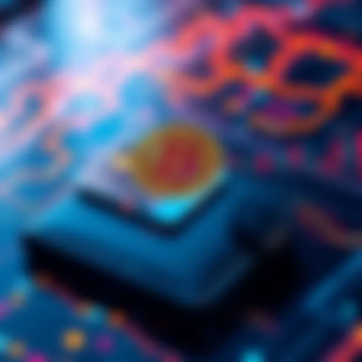 Faster Bitcoin Transactions A graphic showing a digital wallet with speeding transaction notifications for Bitcoin payments