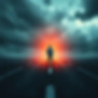 A person stands at a crossroads, looking uncertain between safe and risky paths symbolizing financial decisions.