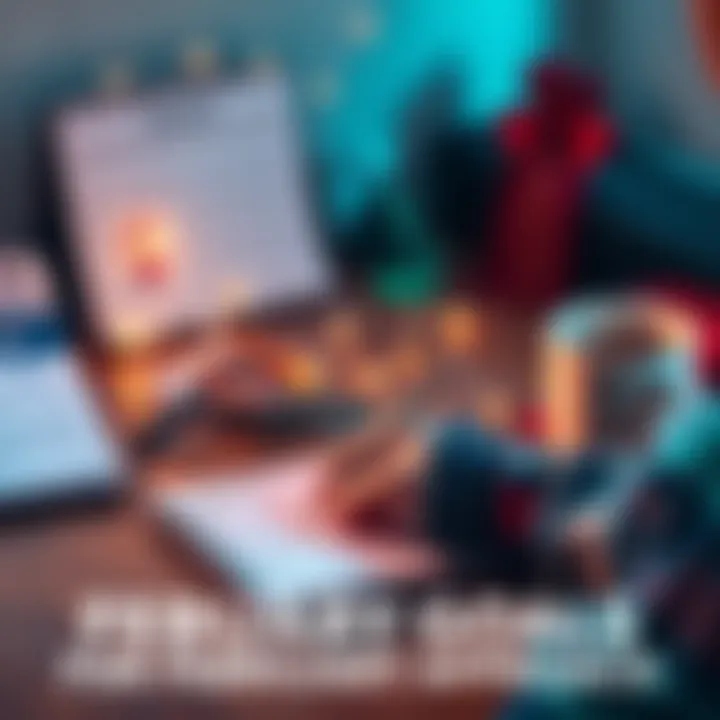 A person writing down new goals for February on a notepad, surrounded by motivational items like a calendar and a coffee mug.