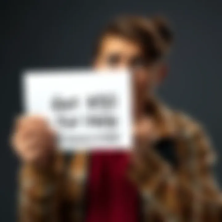 A person holding a sign that says 'Get $50 for Help' with a concerned expression, symbolizing financial aid for those in need.