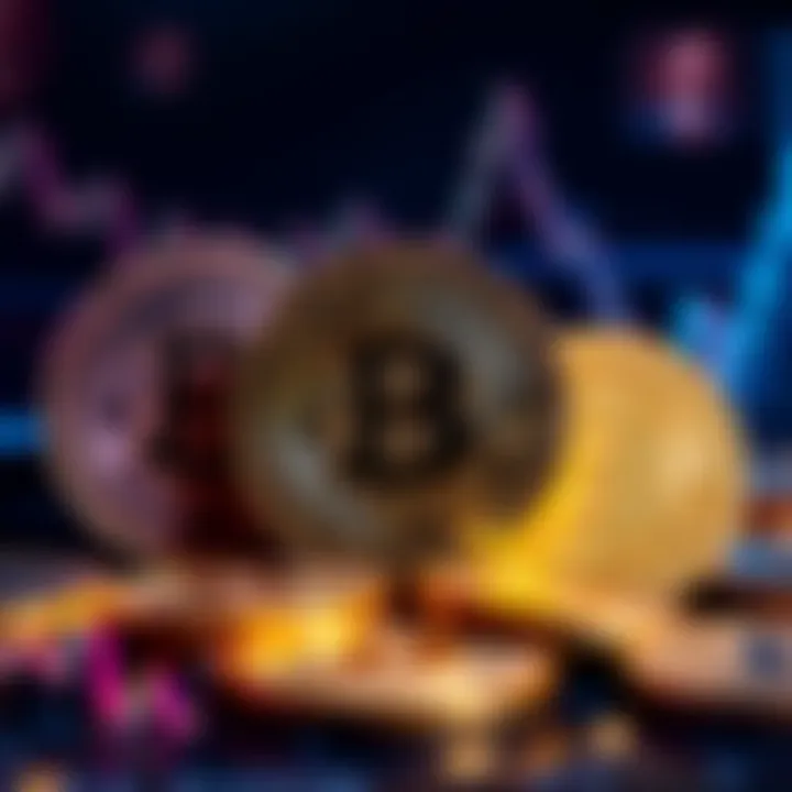 Logos of BlackRock, Goldman Sachs, and Morgan Stanley with Bitcoin coins