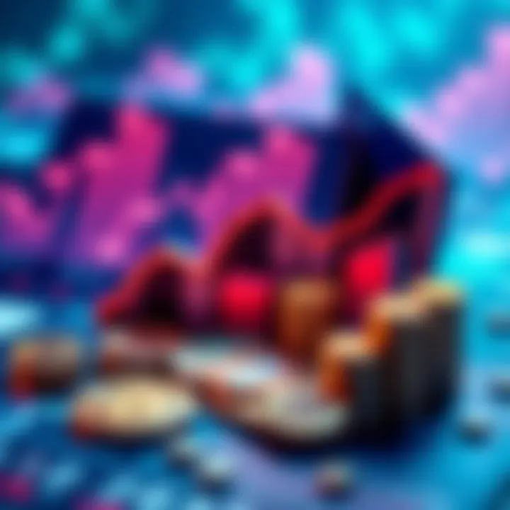 A graphic showing financial growth with charts and coins, representing investment diversification and savings.