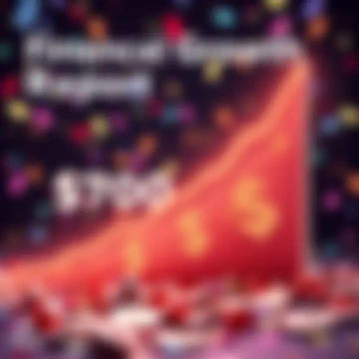 A graphic showing a rising trend line with dollar signs and a background of celebratory confetti, representing financial gains of $215 in the $700 Club.
