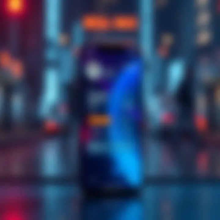 A digital profile page displaying personal information and financial data on a smartphone, symbolizing the integration of social media and finance.