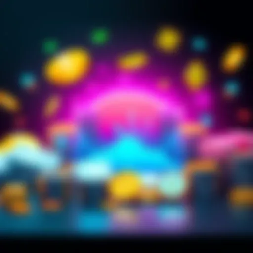 A graphic showing rewards like bonuses and prizes for financial growth, with symbols of money and savings