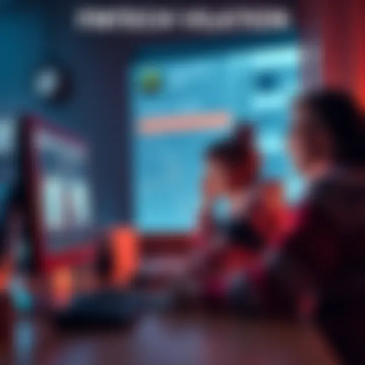 A distressed family looking at their drained bank account on a computer screen, indicating a fintech's violation of funds protection laws in Germany.