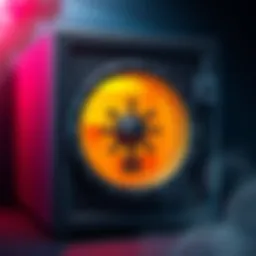 A sturdy fireproof safe designed for storing cryptocurrency seed phrases, showing a lock and protective features.