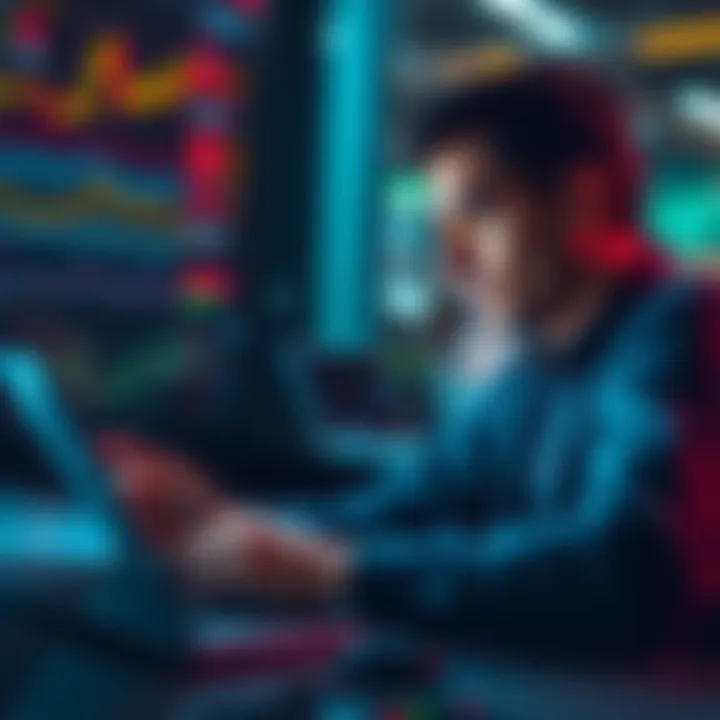 A person looking at cryptocurrency charts on a laptop with a thoughtful expression, reflecting on investment decisions.