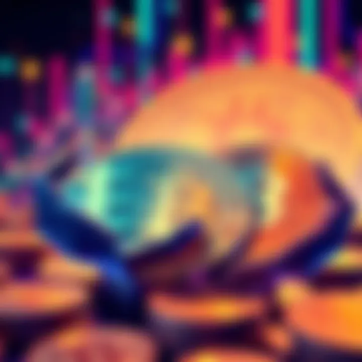 Illustration showing five entities holding significant Bitcoin, representing 22% of total supply, with digital coins in the background