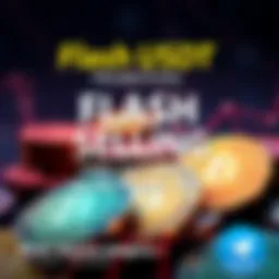 Graphic showing cryptocurrency coins with text about free tests and no fees, featuring a Telegram logo for contact