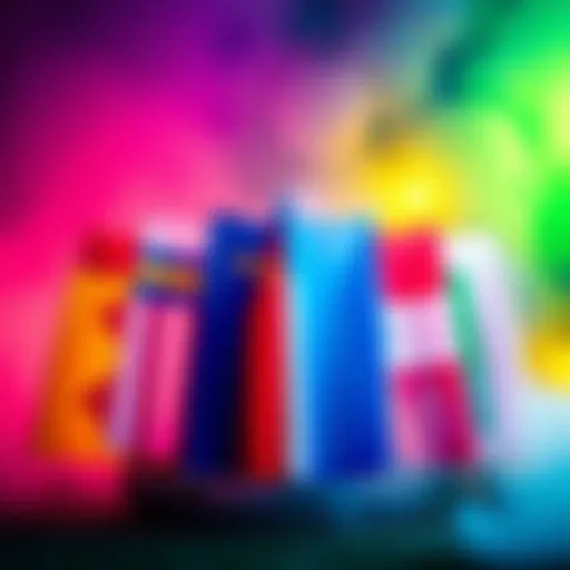 Flags of European football leagues including Premier League and Serie A with colorful backgrounds