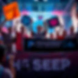 Fragment24 team members celebrate their win in Houston, showcasing banners and signs while cheering together.