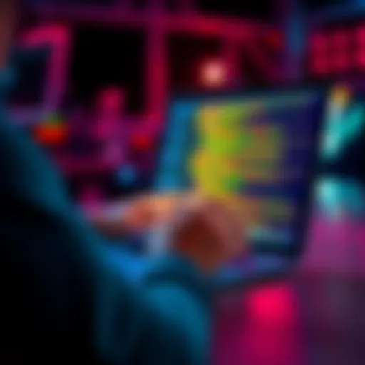 A person using a laptop with code on the screen, symbolizing free access to Claude Code features