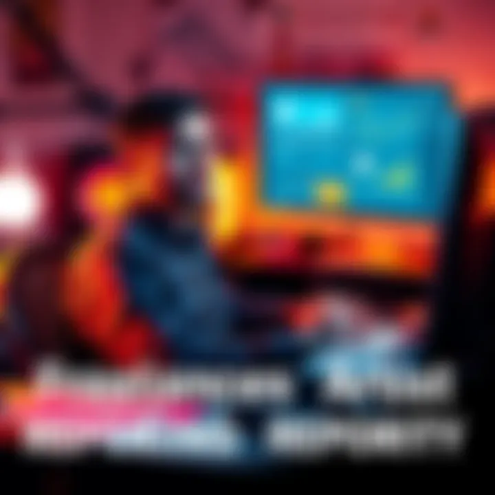 A freelance artist sitting at a desk, working on a computer displaying cryptocurrency graphics and sketches, looking concerned about tax paperwork
