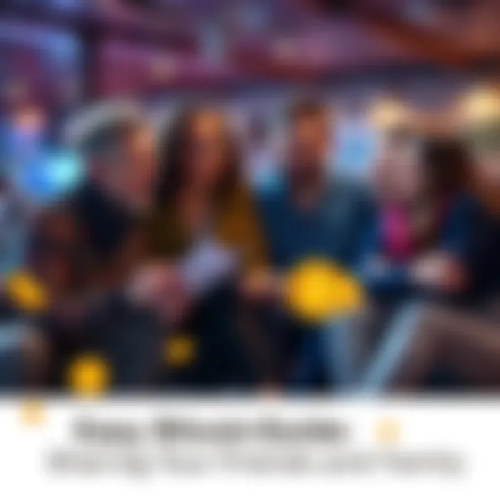 Friends discussing Bitcoin A group of friends sitting together, explaining Bitcoin to each other with smiles and engaging expressions.