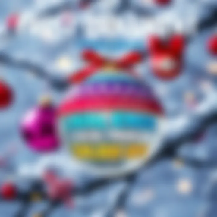 A colorful graphic showcasing the Frost Ornament Challenge details with festive ornaments and the prize of 300,000 UPX, set against a winter theme.