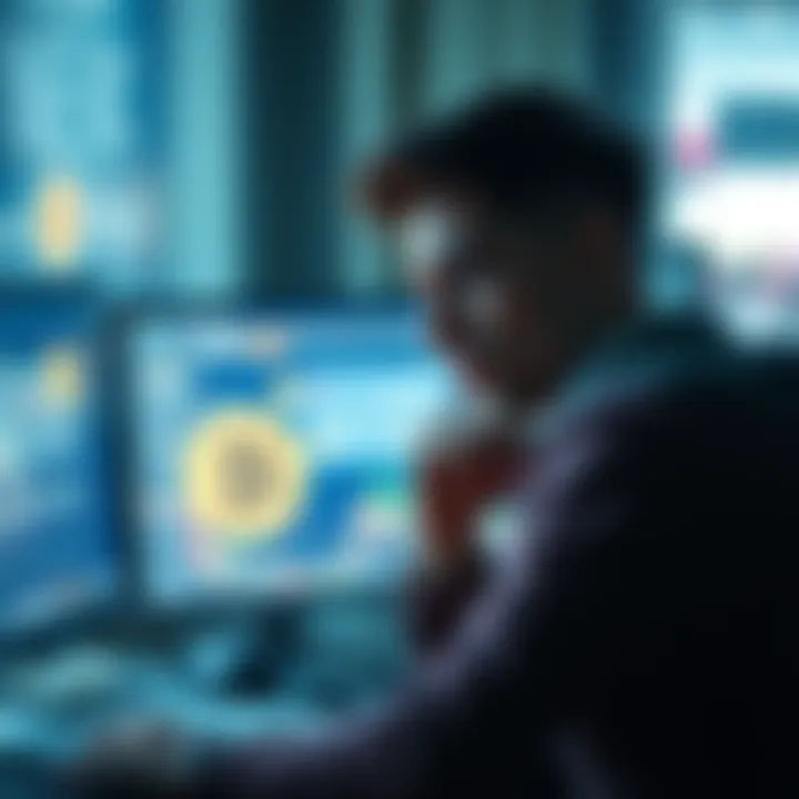 A person looking worried at their computer screen showing a frozen cryptocurrency exchange account after receiving Bitcoin from a friend.