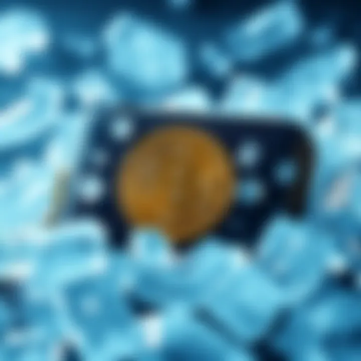 Frozen Bitcoin Wallet Concept A visual of a Bitcoin wallet surrounded by ice, symbolizing the freezing of cryptocurrency assets. The wallet is digital, displaying Bitcoin logos, with icy elements indicating a cold storage strategy...
