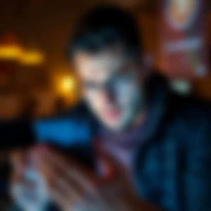 Frustrated customer looking at locked account Disgruntled customer displaying frustration while checking their locked Coinbase account on a mobile device