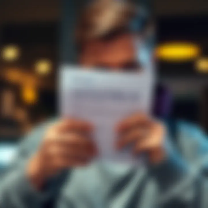 A person looks upset while holding a letter from Revolut about their account closure.
