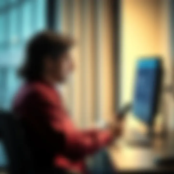 A frustrated customer sitting at a desk, holding a phone and looking upset, with a computer showing a booking error on the screen.