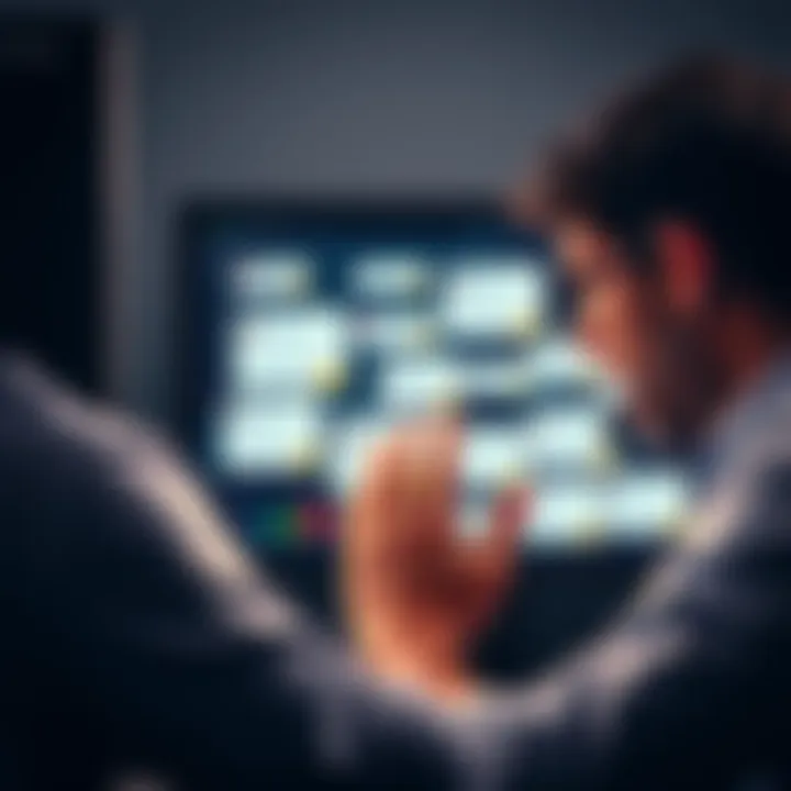 A frustrated person looking at a computer with a stubborn fan screw and multiple support emails on the screen