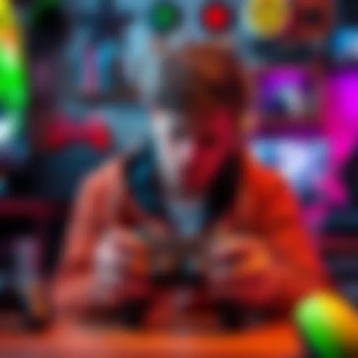 A gamer looking frustrated while holding a game controller, surrounded by gaming paraphernalia, showing disappointment over a subscription update.