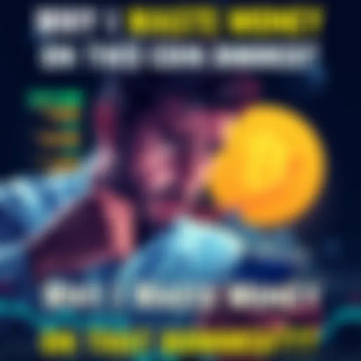 A person with a worried expression checking their phone for cryptocurrency prices, showing disappointment over a recent loss.