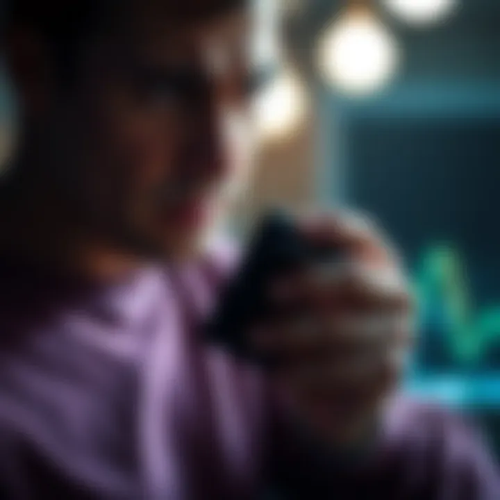 Person looking upset while holding a Ledger hardware wallet, showing a screen with an error message during a firmware update.