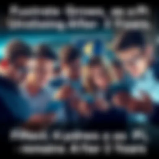 A group of people looking confused and frustrated while using their devices, showing signs of worry about unresolved verification issues with their Pi accounts.