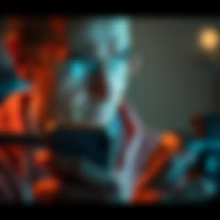 A person looking at their phone in frustration while trying to access their account with facial recognition and a passkey nearby.