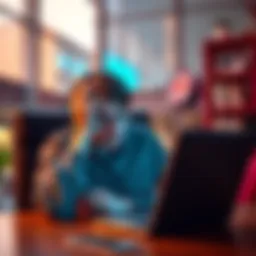 A UK resident looking stressed while using a laptop, showing confusion about US SSN requirements from Revolut
