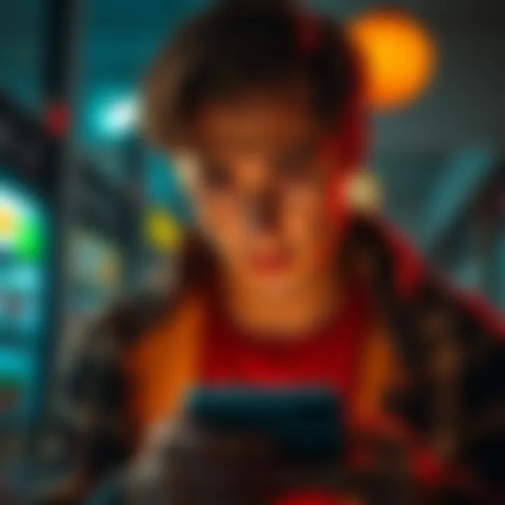 A person with a disappointed expression looking at their phone with low offer notifications