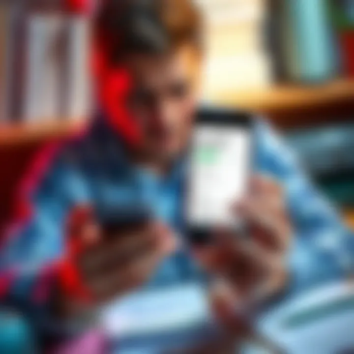 Person looks upset while holding a smartphone showing Revolut's sign-up bonus page, surrounded by paperwork and notes.