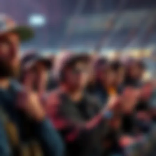 Group of players looking disappointed at a fishing challenge event, showing signs of frustration due to glitches