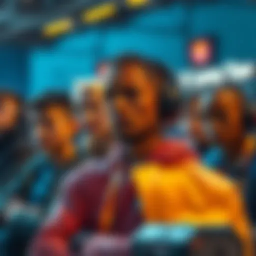 A group of players looking disappointed and anxious while waiting for game rewards after completing tasks