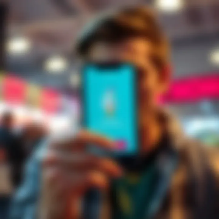 A person looking disappointed while holding a smartphone with an ice cream survey on the screen.