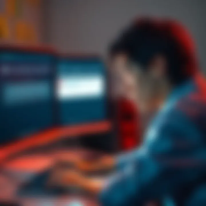 A person looking frustrated at their computer screen while trying to change their email on Revolut, with an error message displayed.