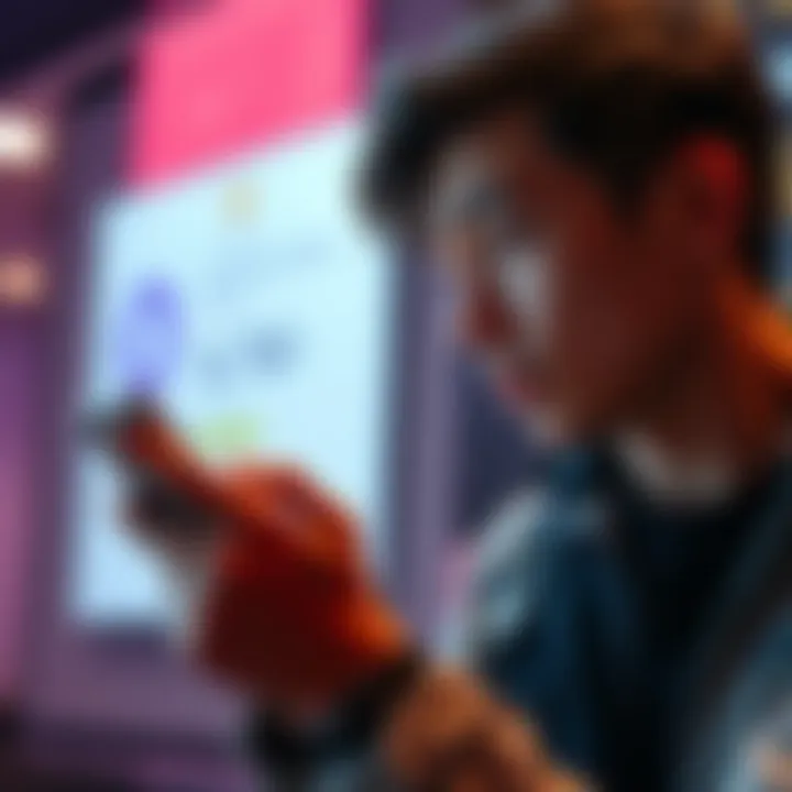 A person showing concern while checking their smartphone with a pending crypto deposit notification on the screen