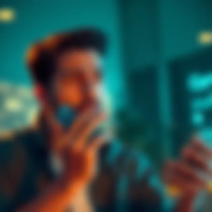A frustrated person holding a Curve card while looking at their phone, expressing dissatisfaction with card suspension and lack of support.