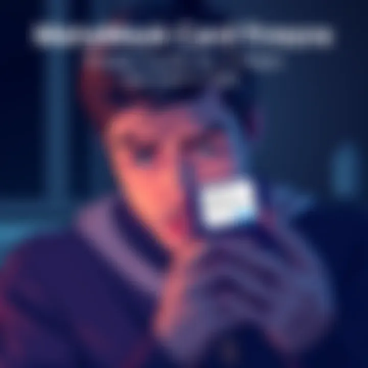User frustrated with frozen funds A person looking worried while checking their phone, showing a frozen funds notification from MetaMask Card