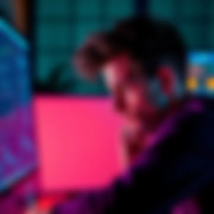 Person looking at a computer screen with a frustrated expression due to the new UI layout