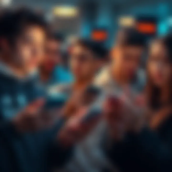 Group of people looking disappointed while using their phones, expressing frustration over changes to Sweatcoin's in-app purchases