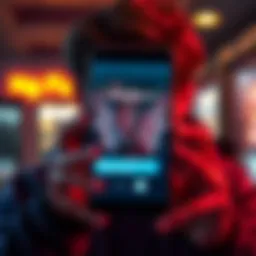 Person looking annoyed at a phone screen showing an ad with a 'unable to show ad' message