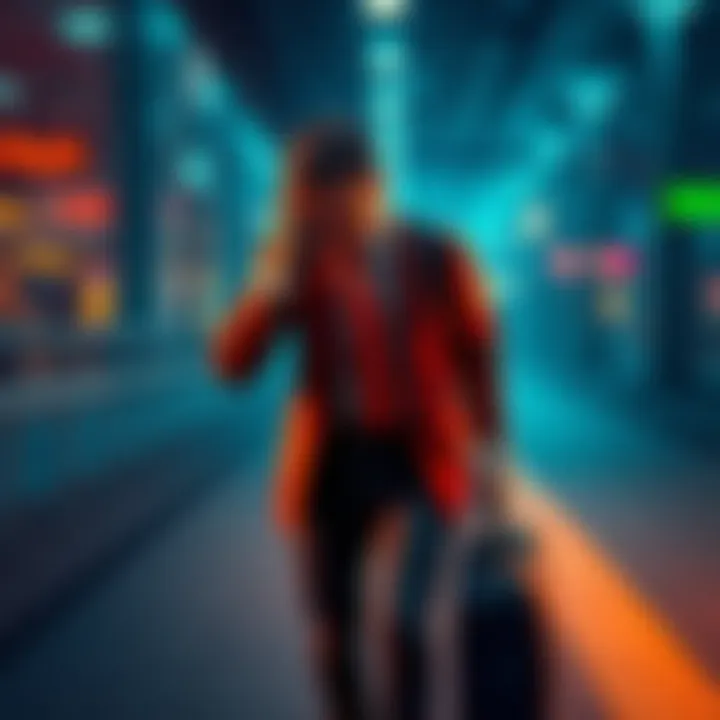 A frustrated visitor walking away from a site, showing disappointment on their face.