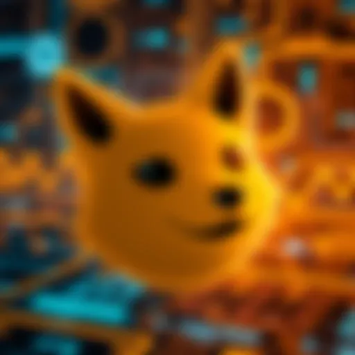 A graphic showing the Full Ported Doge symbol with a digital background, representing cryptocurrency trends in 2026.
