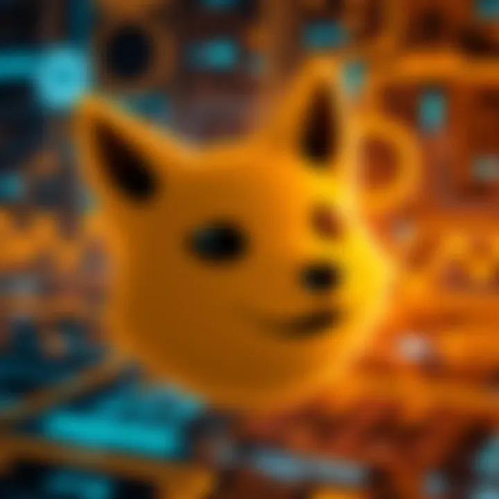 A graphic showing the Full Ported Doge symbol with a digital background, representing cryptocurrency trends in 2026.